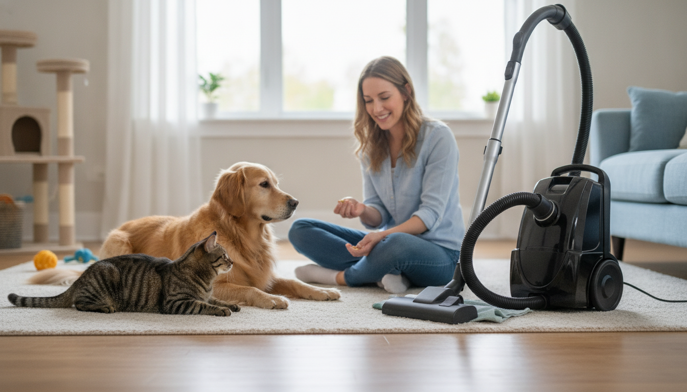Calm Vacuum Training for Dogs & Cats: Reduce Cleaning Fear