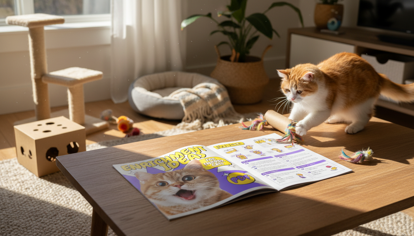 Indoor Cat Enrichment: DIY Toys, Play & Home Upgrades