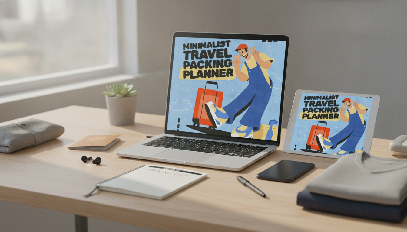 Minimalist Packing Planner: Digital Guide to Pack Light